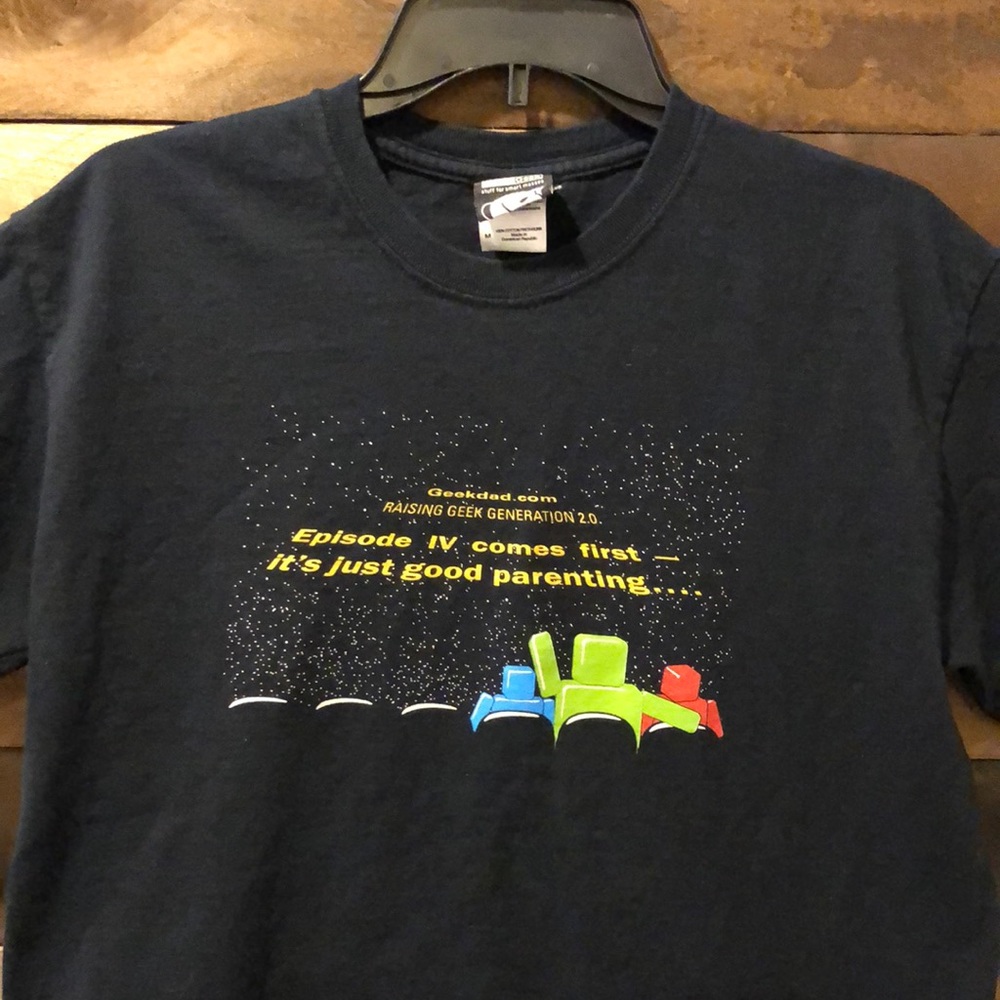 Vintage ThinkGeek Shirt Mens Size Medium Black Dad Funny Episode IV